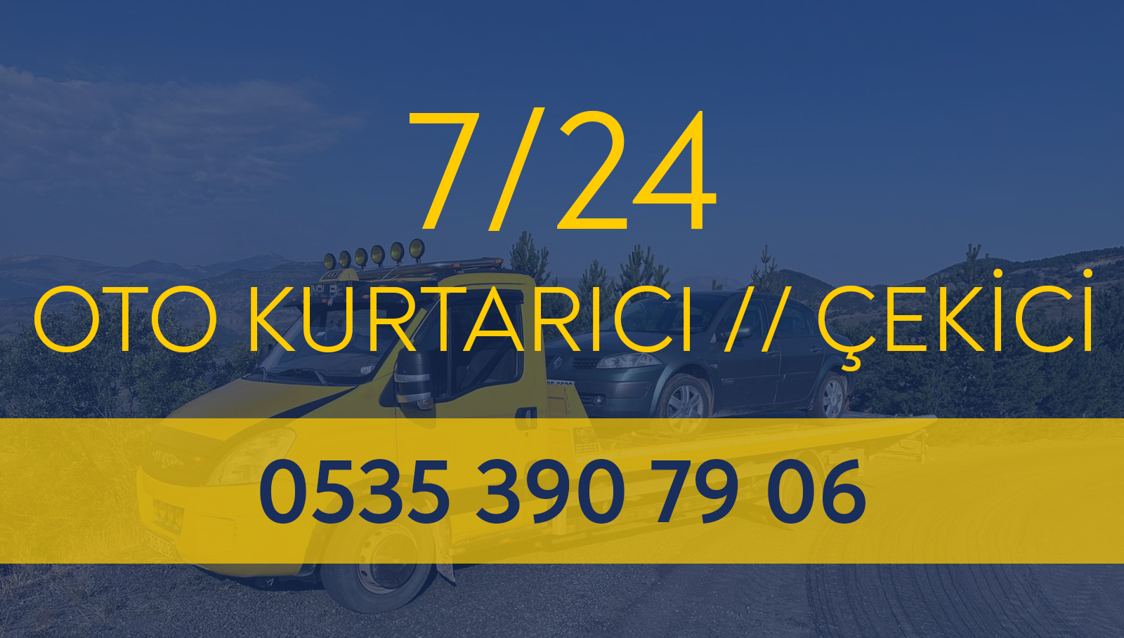 oto kurtarıcı çekici 7 24 hizmet
